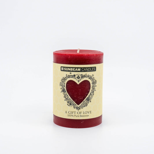 Beeswax Love Pillars - Spiral Circle