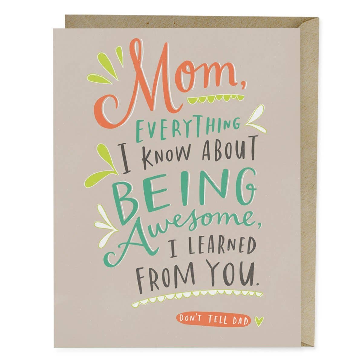 Being Awesome Mother's Day Card - Spiral Circle