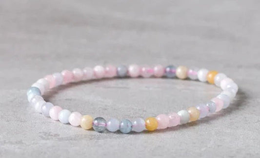 Beryl | Divine Love | Stone Beaded Bracelet | 4mm - Spiral Circle