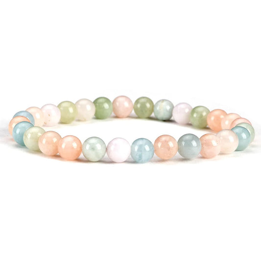 Beryl | Divine Love | Stone Beaded Bracelet | 6mm - Spiral Circle