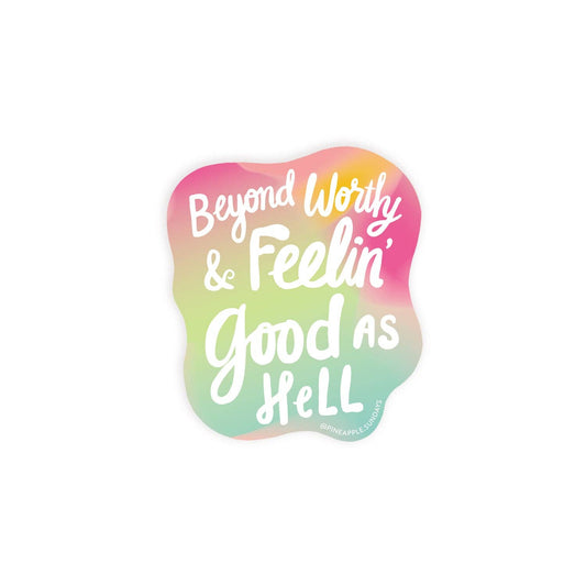 Beyond Worthy Sticker - Spiral Circle