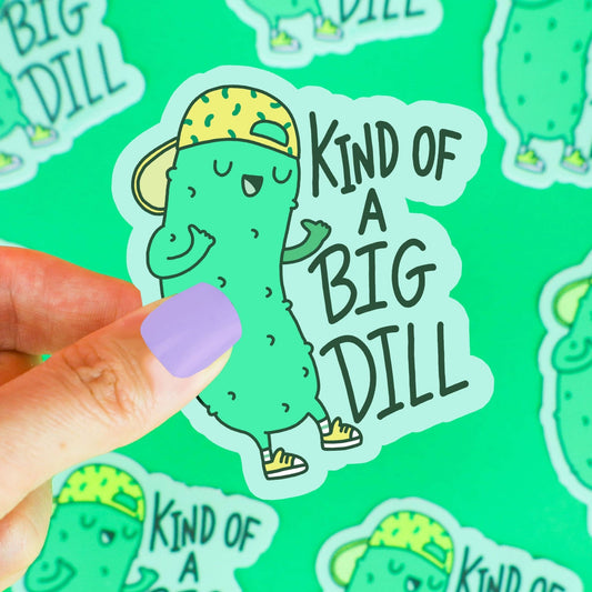 Big Dill Pickle Vinyl Sticker - Spiral Circle