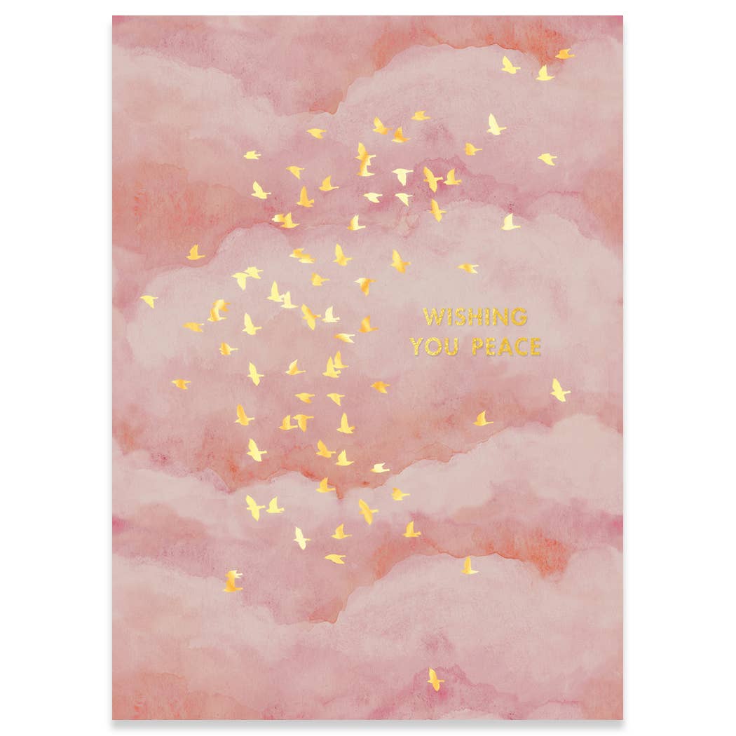BIRDS & CLOUDS | CARTE SYMPATHY CARD - Spiral Circle