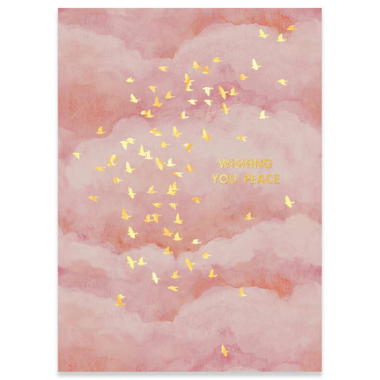 BIRDS & CLOUDS | CARTE SYMPATHY CARD - Spiral Circle