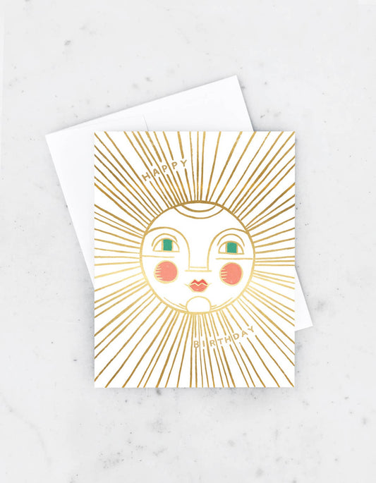 Birthday Sun Card - Spiral Circle