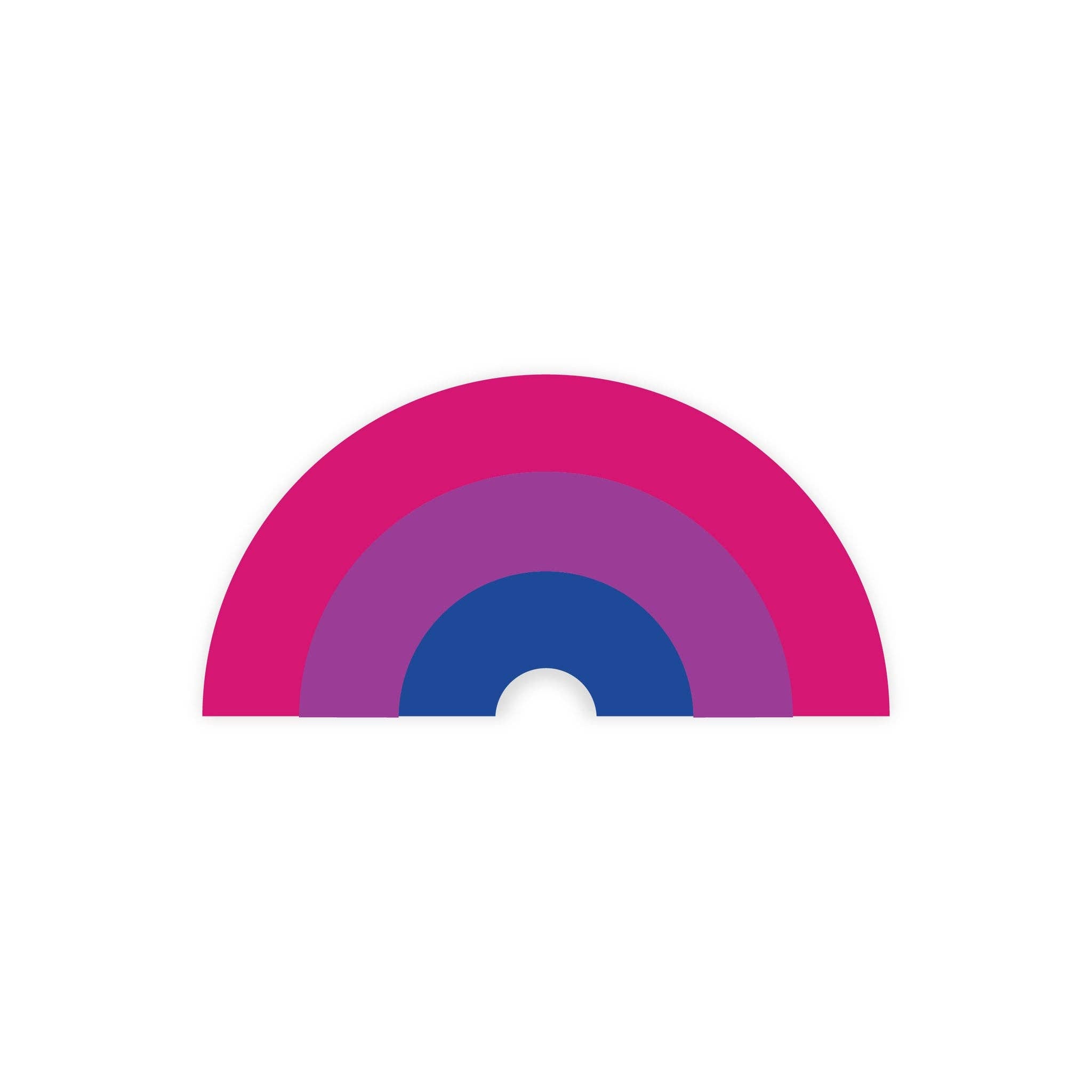 Bisexual Pride Rainbow Sticker - Spiral Circle