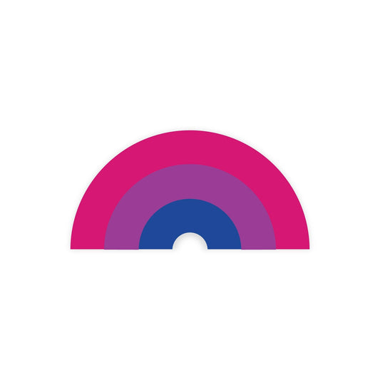 Bisexual Pride Rainbow Sticker - Spiral Circle