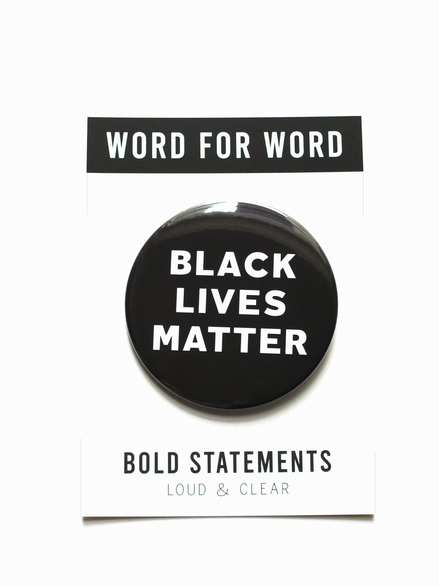 BLACK LIVES MATTER 3" Large Pinback Button - Spiral Circle