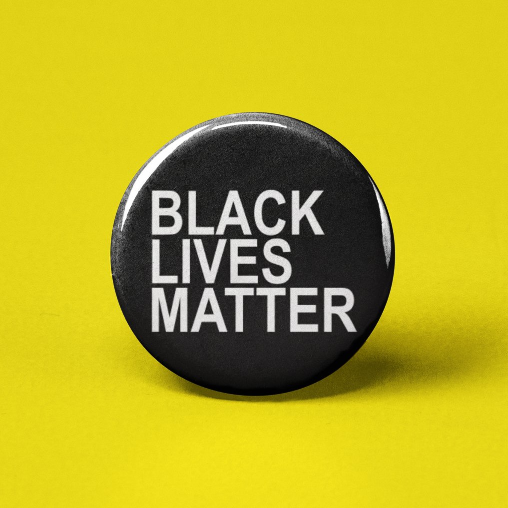 Black Lives Matter Button - Spiral Circle