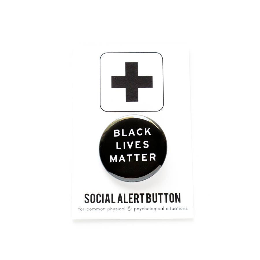 Black Lives Matter Button - Spiral Circle