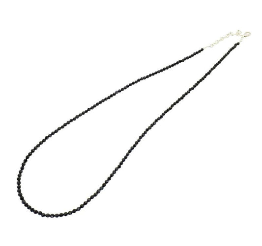 Black Spinel Necklace For Pendants - Spiral Circle