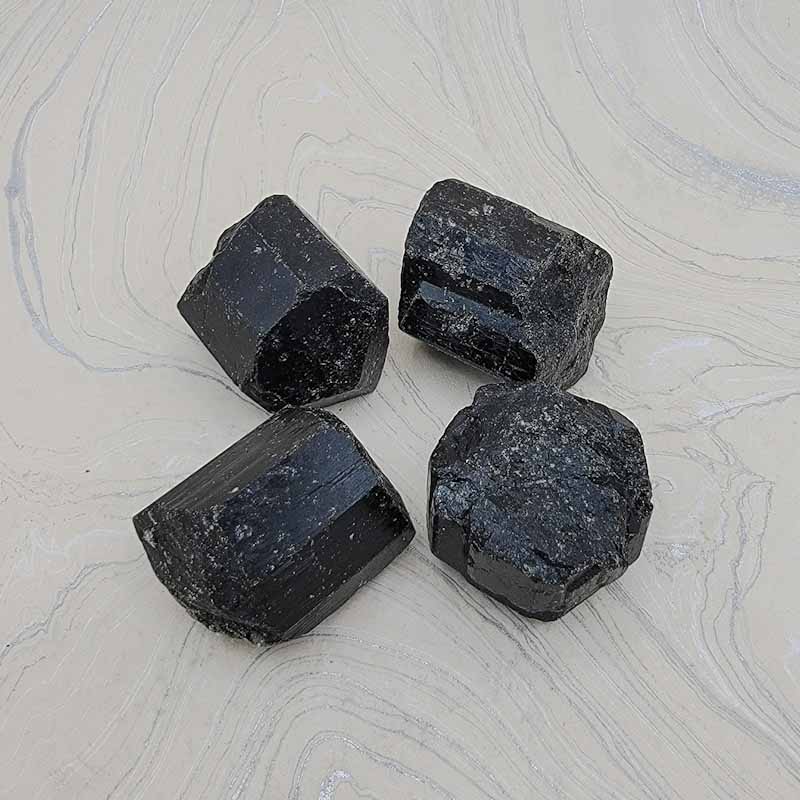 Black Tourmaline | Raw Chunks - Spiral Circle