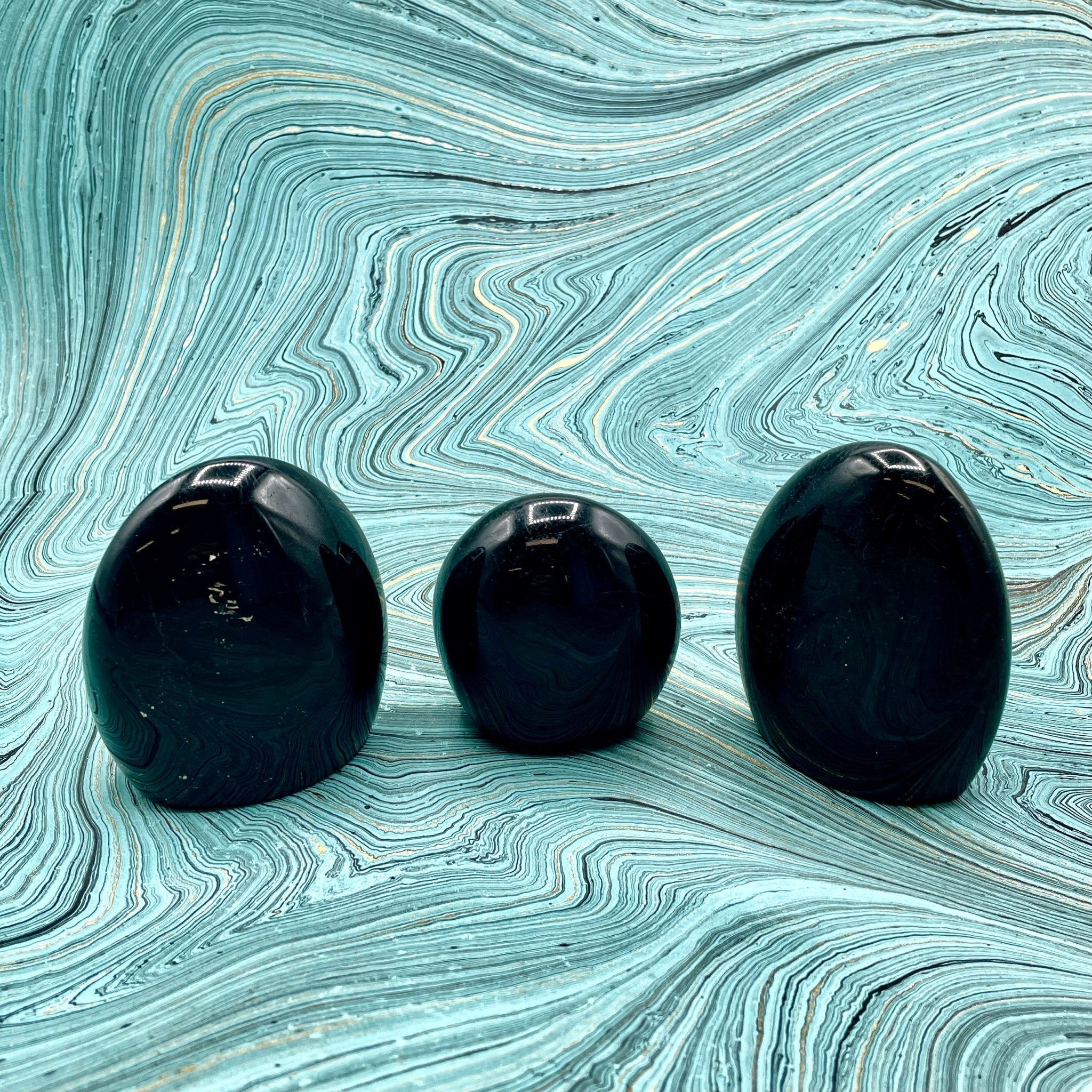 Black Tourmaline Statement Piece - Spiral Circle