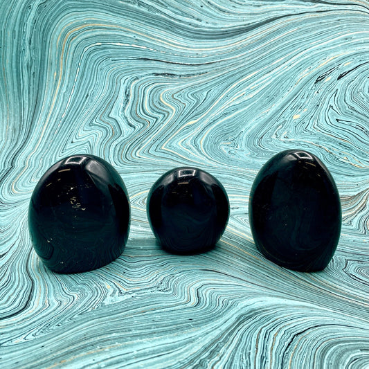 Black Tourmaline Statement Piece - Spiral Circle