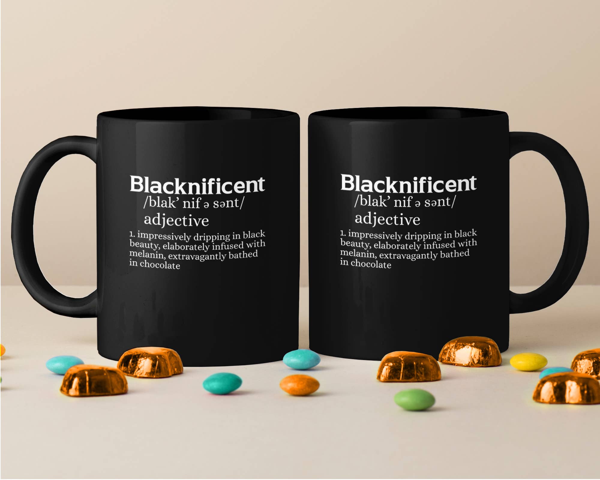 Blacknificent Mug, Black History Month Mug - Spiral Circle