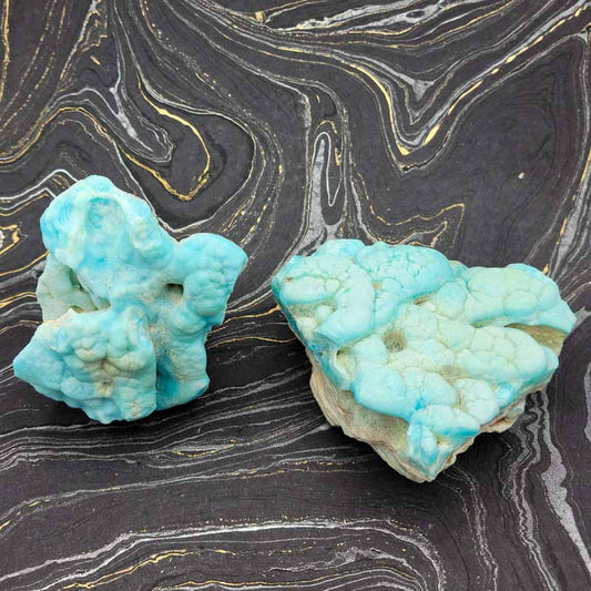 Blue Aragonite Large Raw | Statement Piece - Spiral Circle