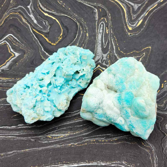 Blue Aragonite Large Raw | Statement Piece - Spiral Circle