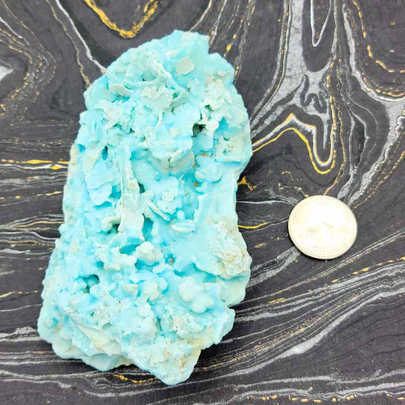 Blue Aragonite Large Raw | Statement Piece - Spiral Circle
