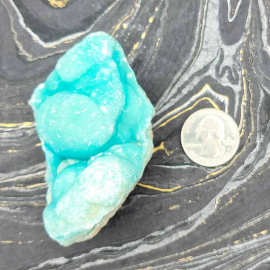 Blue Aragonite Raw Chunks - Spiral Circle