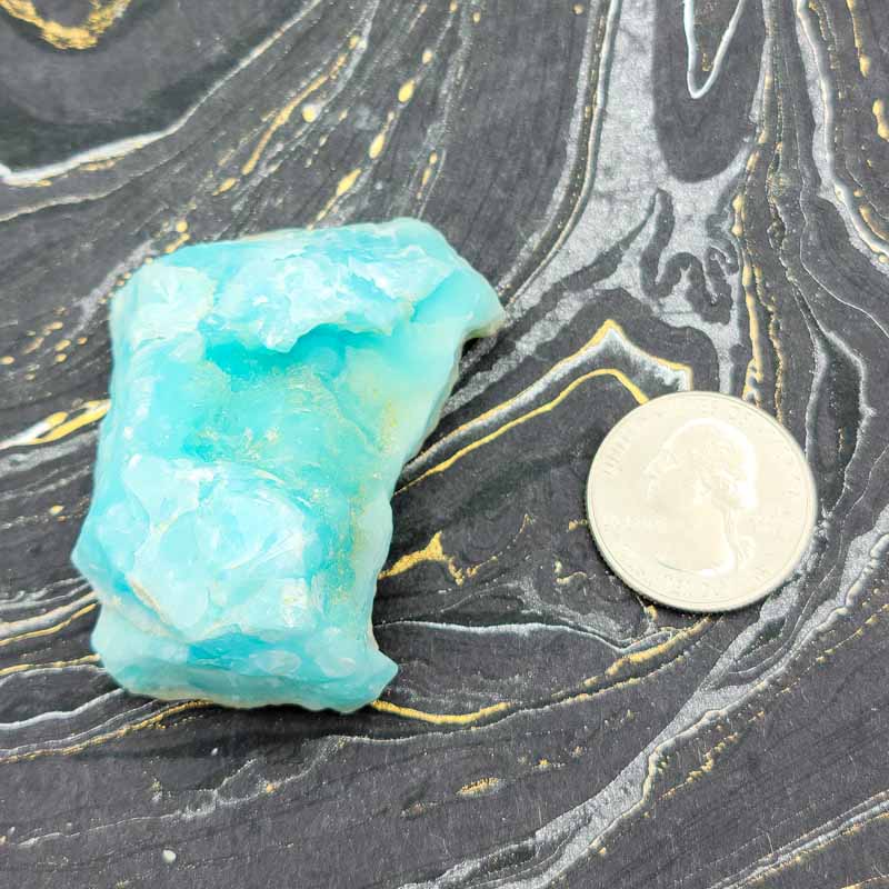 Blue Aragonite Raw Chunks - Spiral Circle