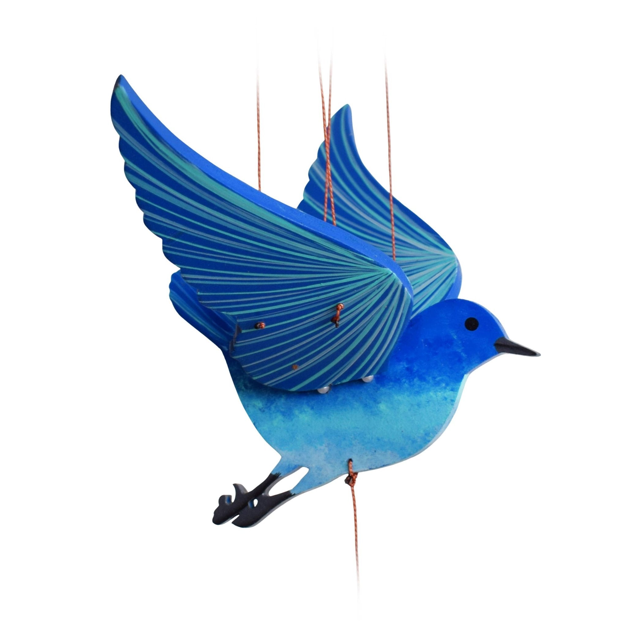 Blue Bird of Happiness Flying Mobile - Spiral Circle