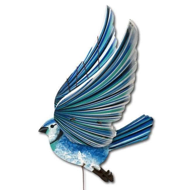 Blue Jay Flying Bird Mobile - Spiral Circle