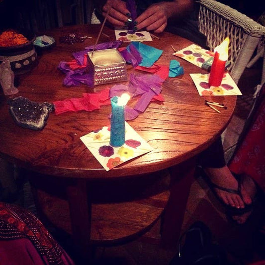 BLUE SHIMMER / Large Kit with 50 Wishes + accessories - Spiral Circle