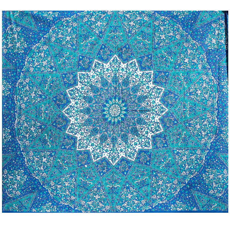 Blue Tapestry - Spiral Circle