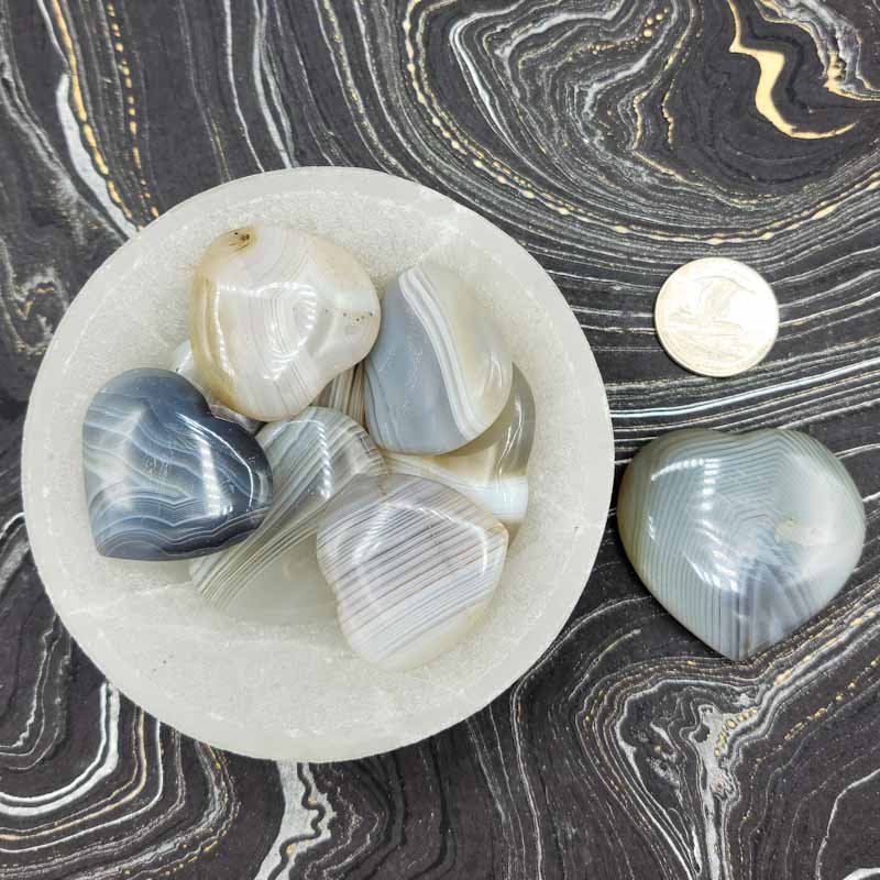 Botswana Agate | Crystal Heart - Spiral Circle