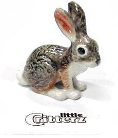 Bounder Jackrabbit Porcelain Miniature - Spiral Circle