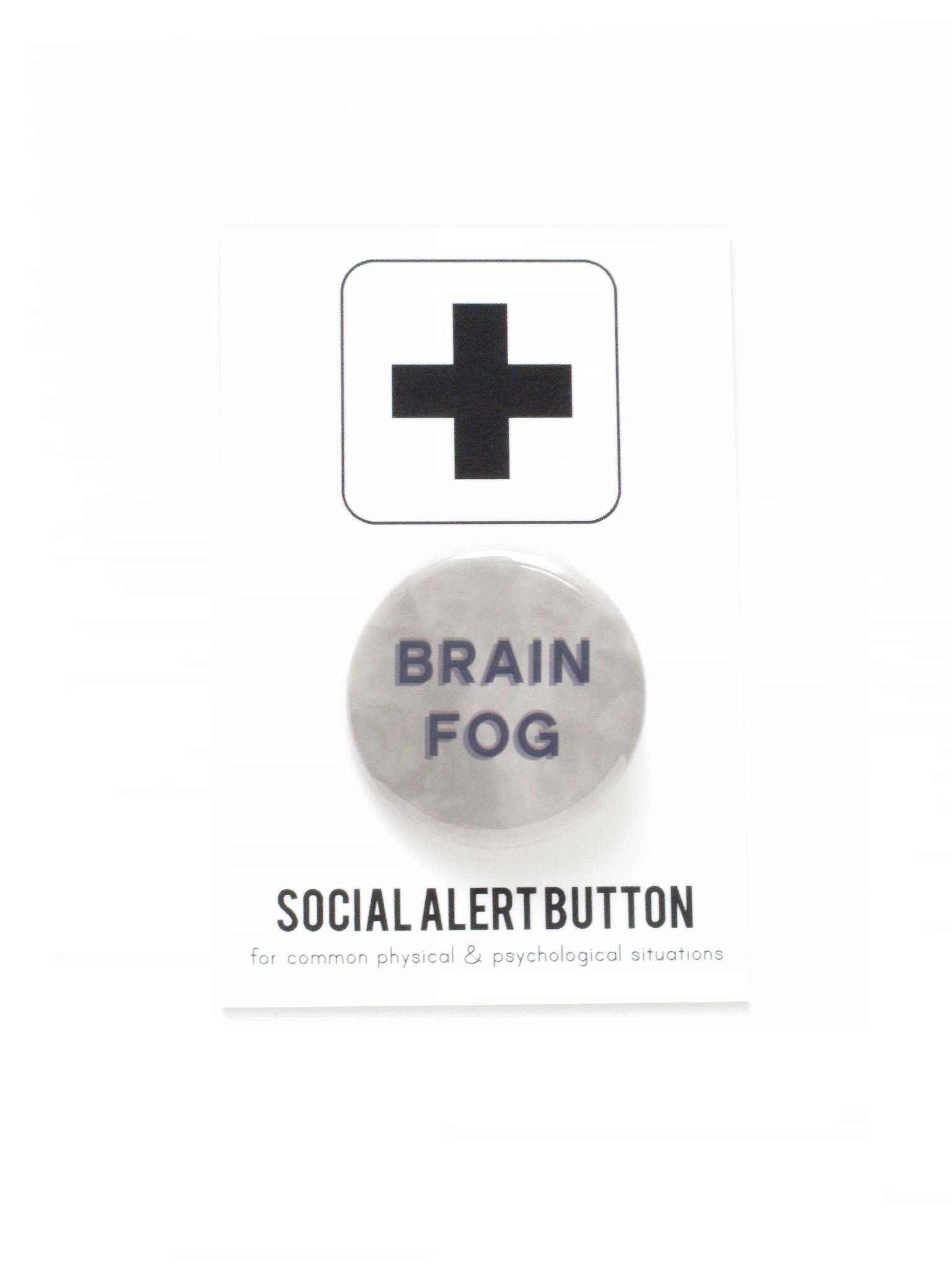 BRAIN FOG | Pinback Button - Spiral Circle