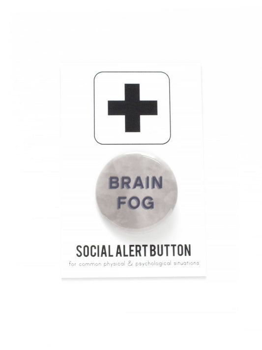BRAIN FOG | Pinback Button - Spiral Circle