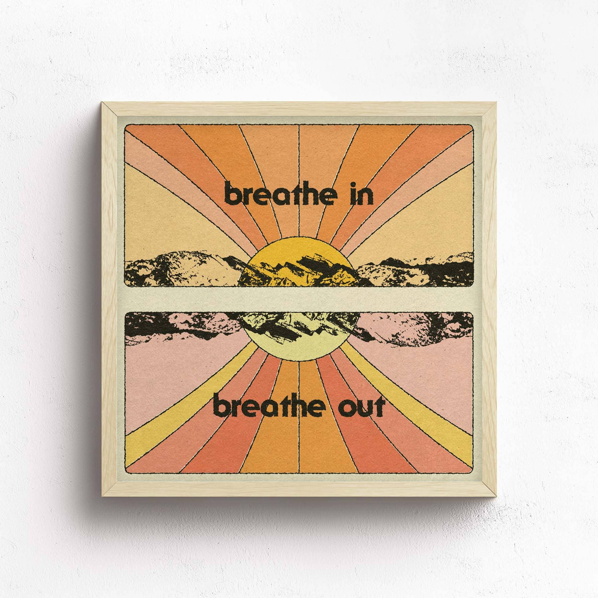 Breathe In Breathe Out Print - Spiral Circle