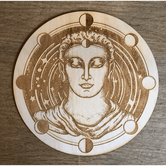 Buddha Crystal Grid | 6 inches - Spiral Circle