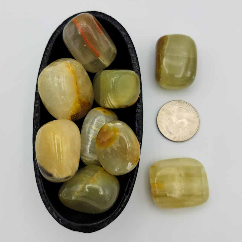 Calcite, Green (Tumbled) | Heart, Purpose - Spiral Circle