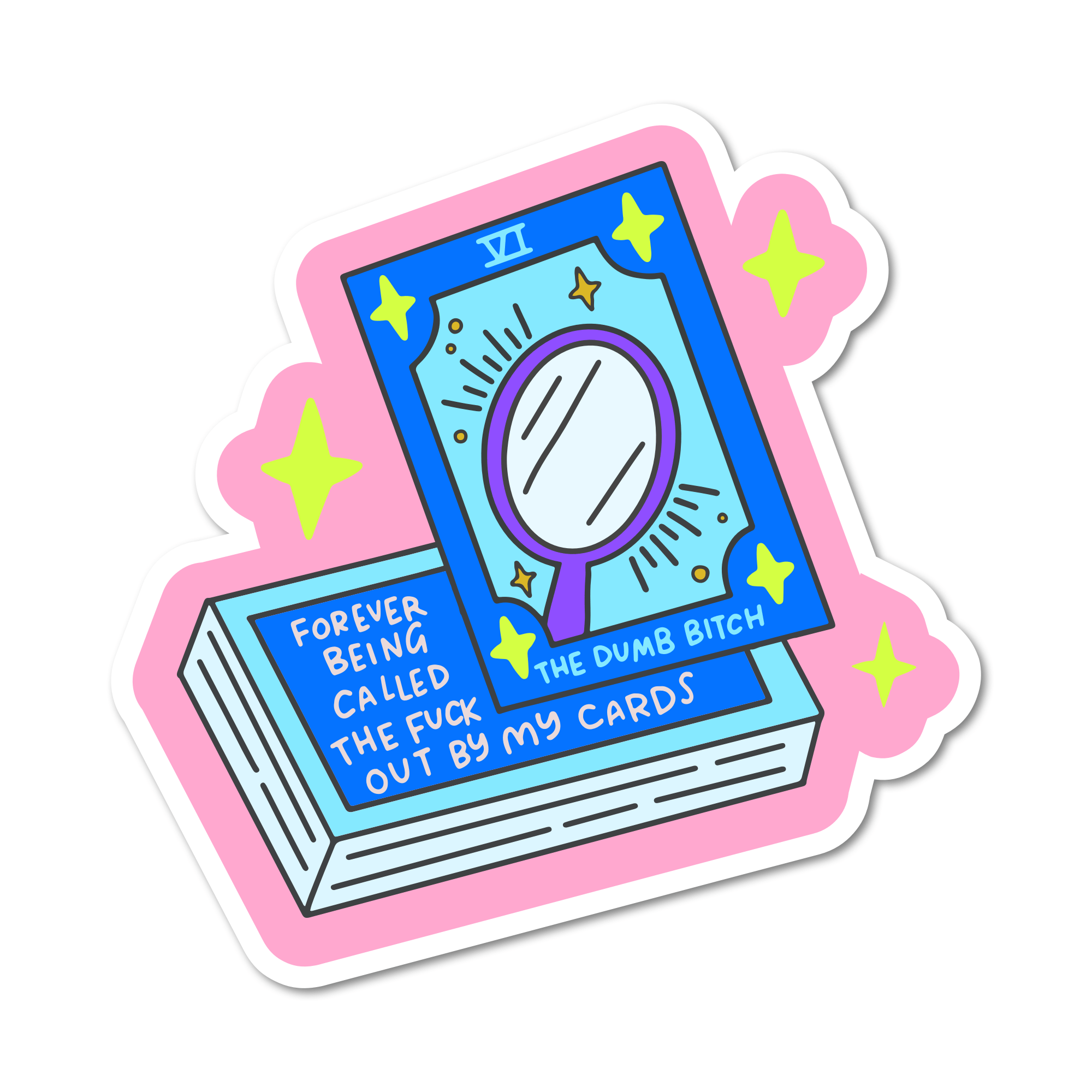 Called Out By My Cards Tarot Sticker - Spiral Circle