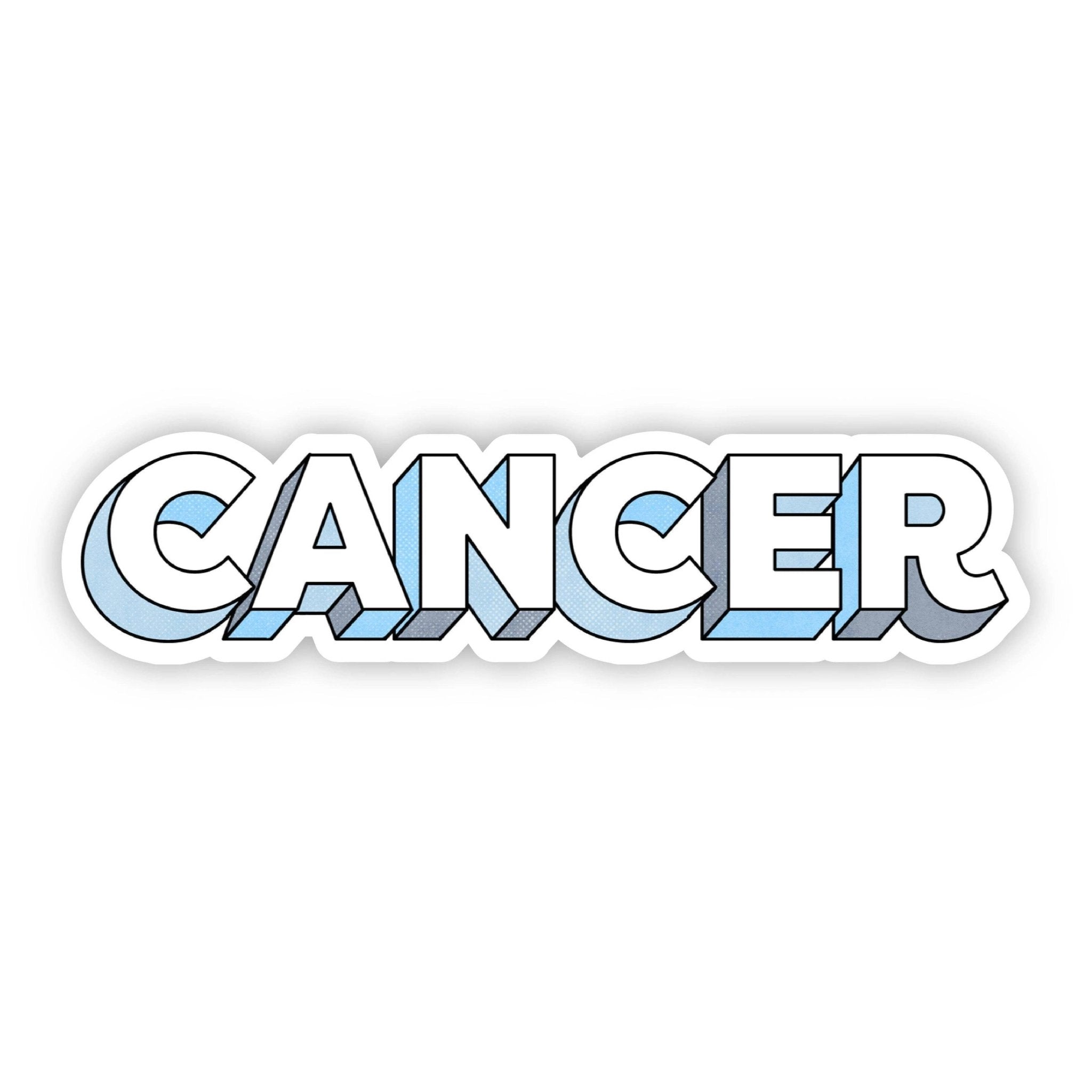 Cancer | Lettering Zodiac Sticker - Spiral Circle