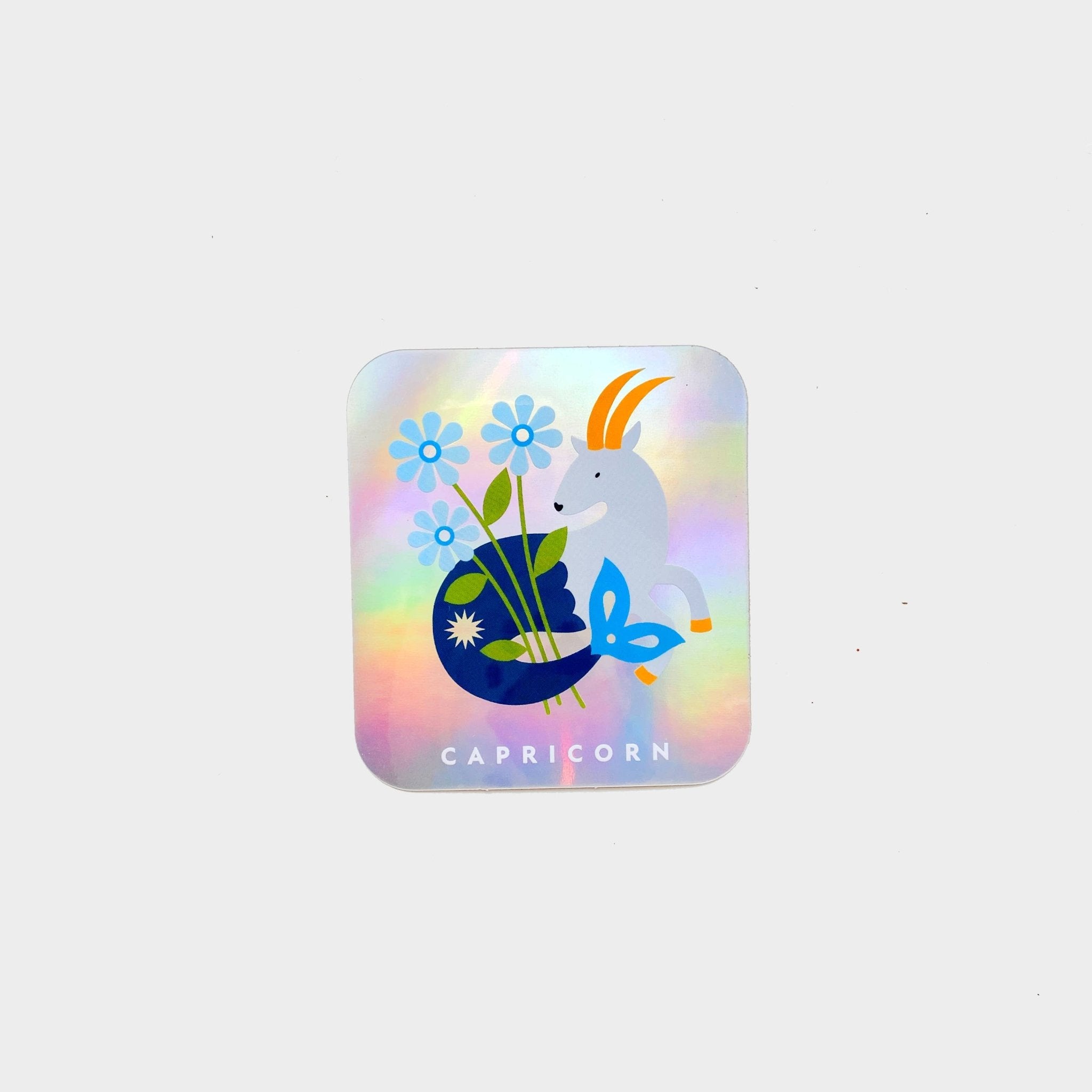 Capricorn | Rectangle Horoscope Sticker - Spiral Circle
