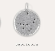 Capricorn Zodiac Constellation Charm - Spiral Circle