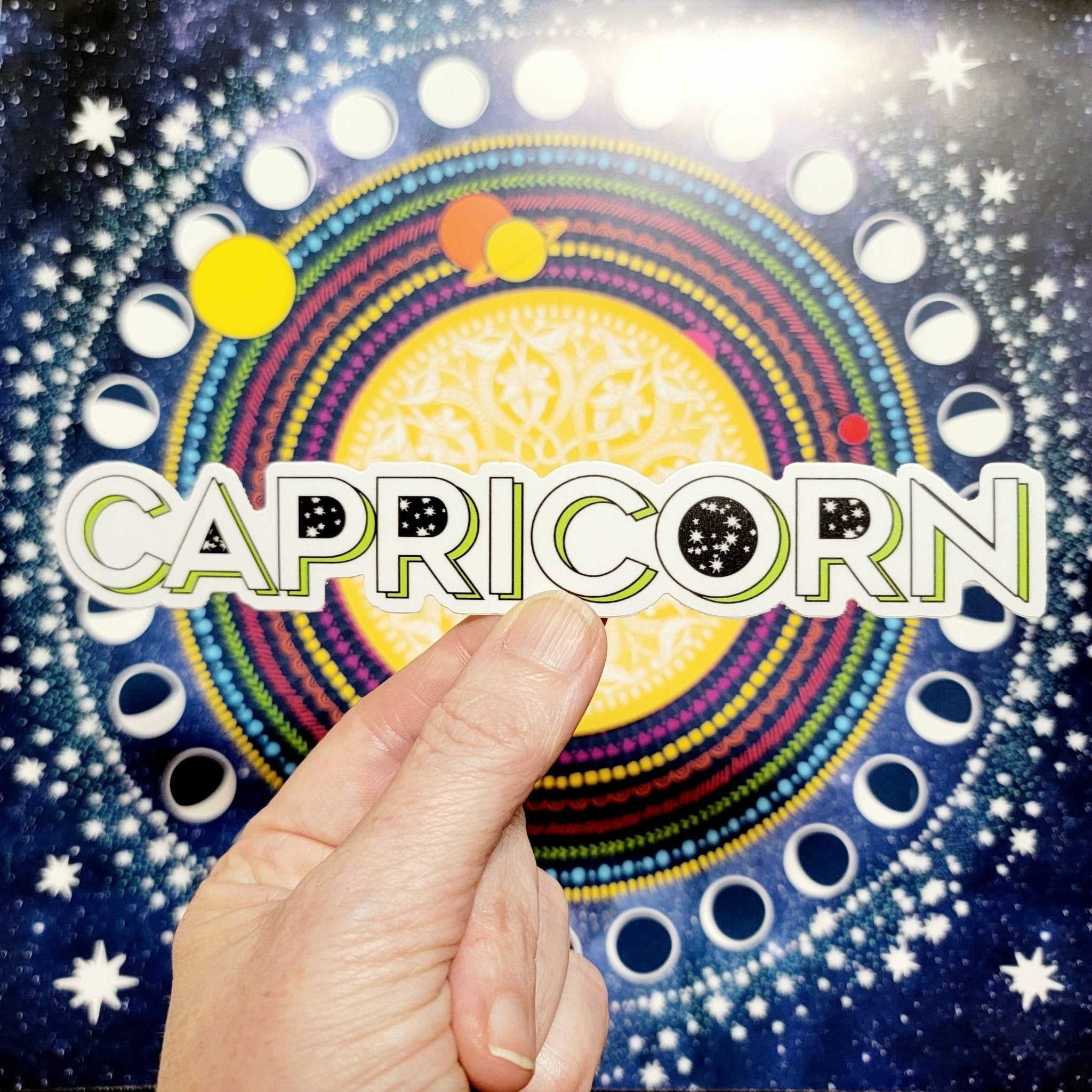 Capricorn | Zodiac Sign Stickers - Spiral Circle