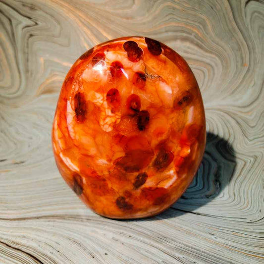 Carnelian Free Form Statement Piece - Spiral Circle