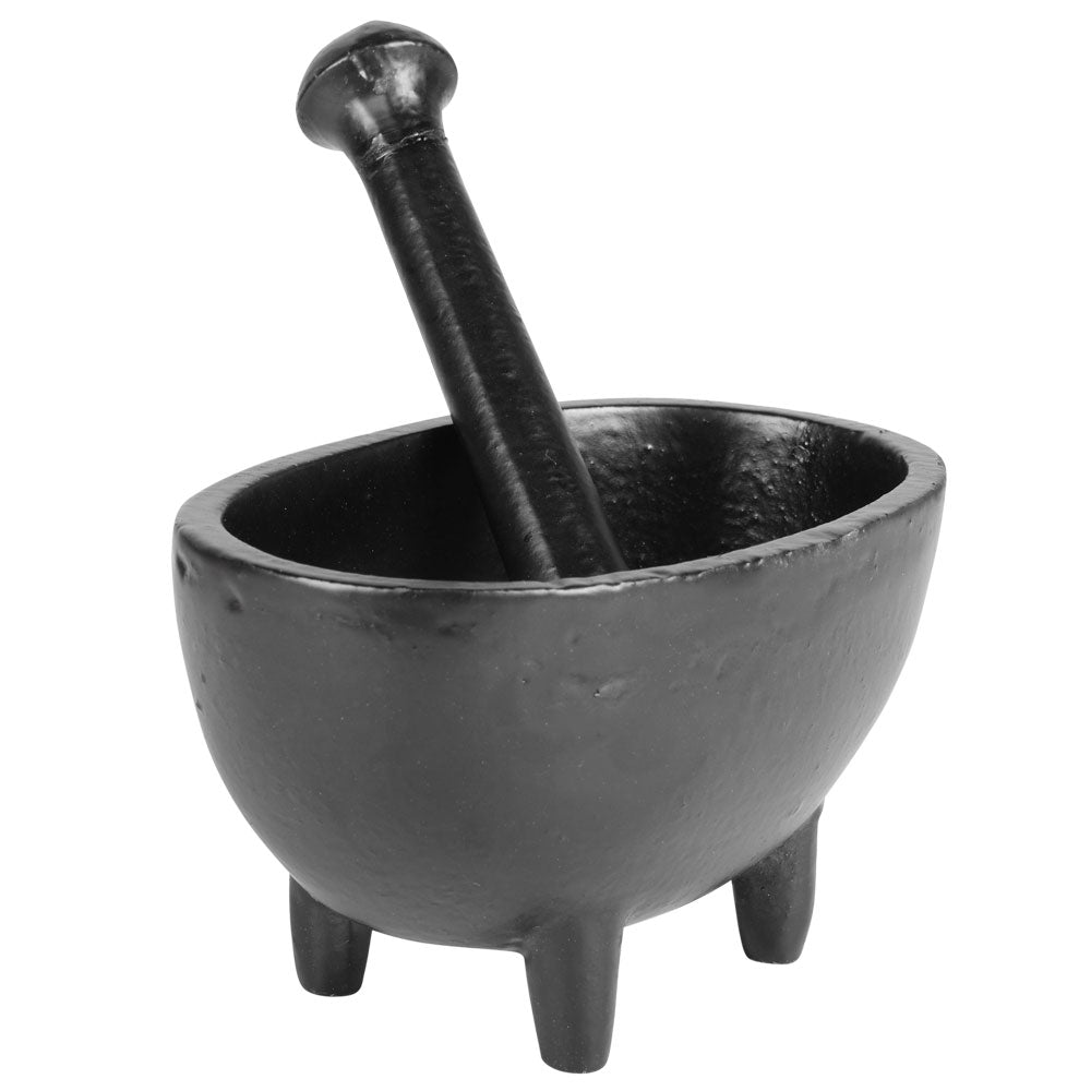 Cast Iron Mortar & Pestle - Spiral Circle