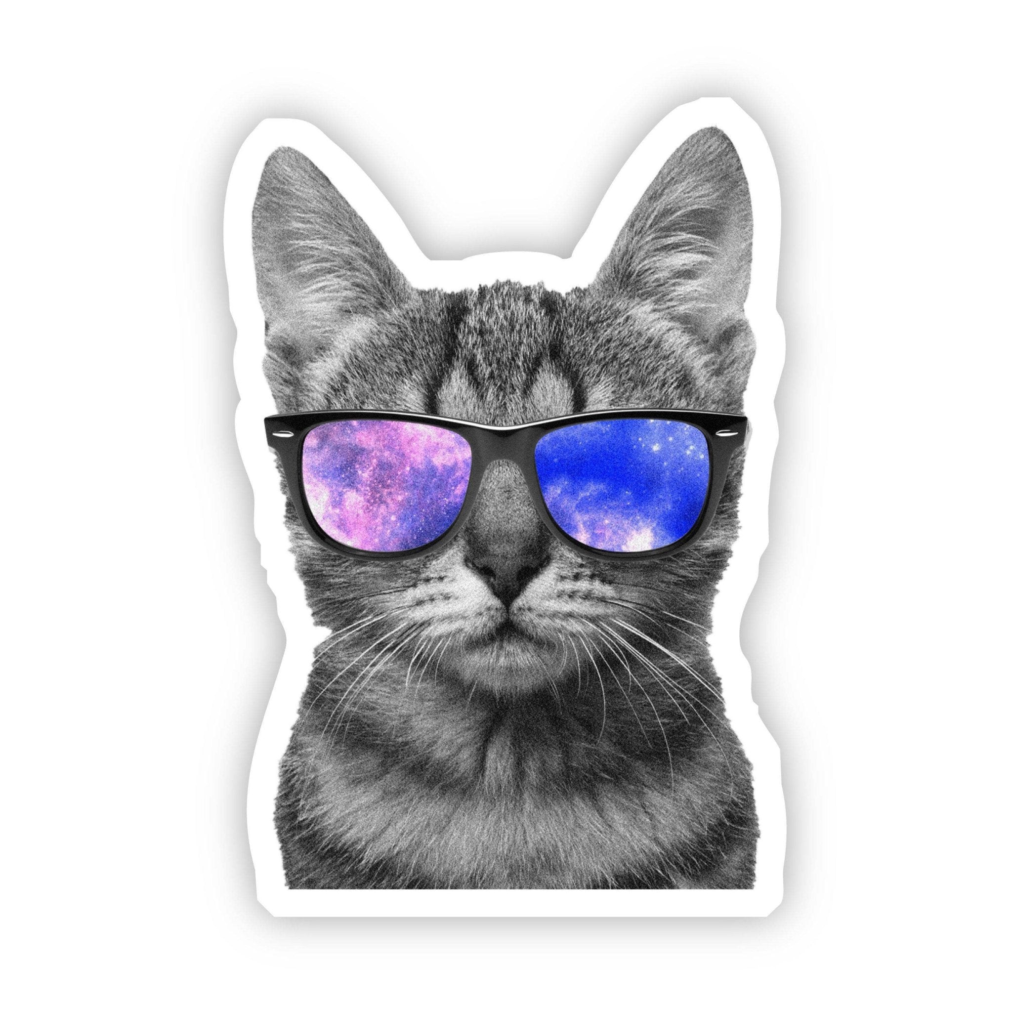 Cat Sunglasses Sticker - Spiral Circle