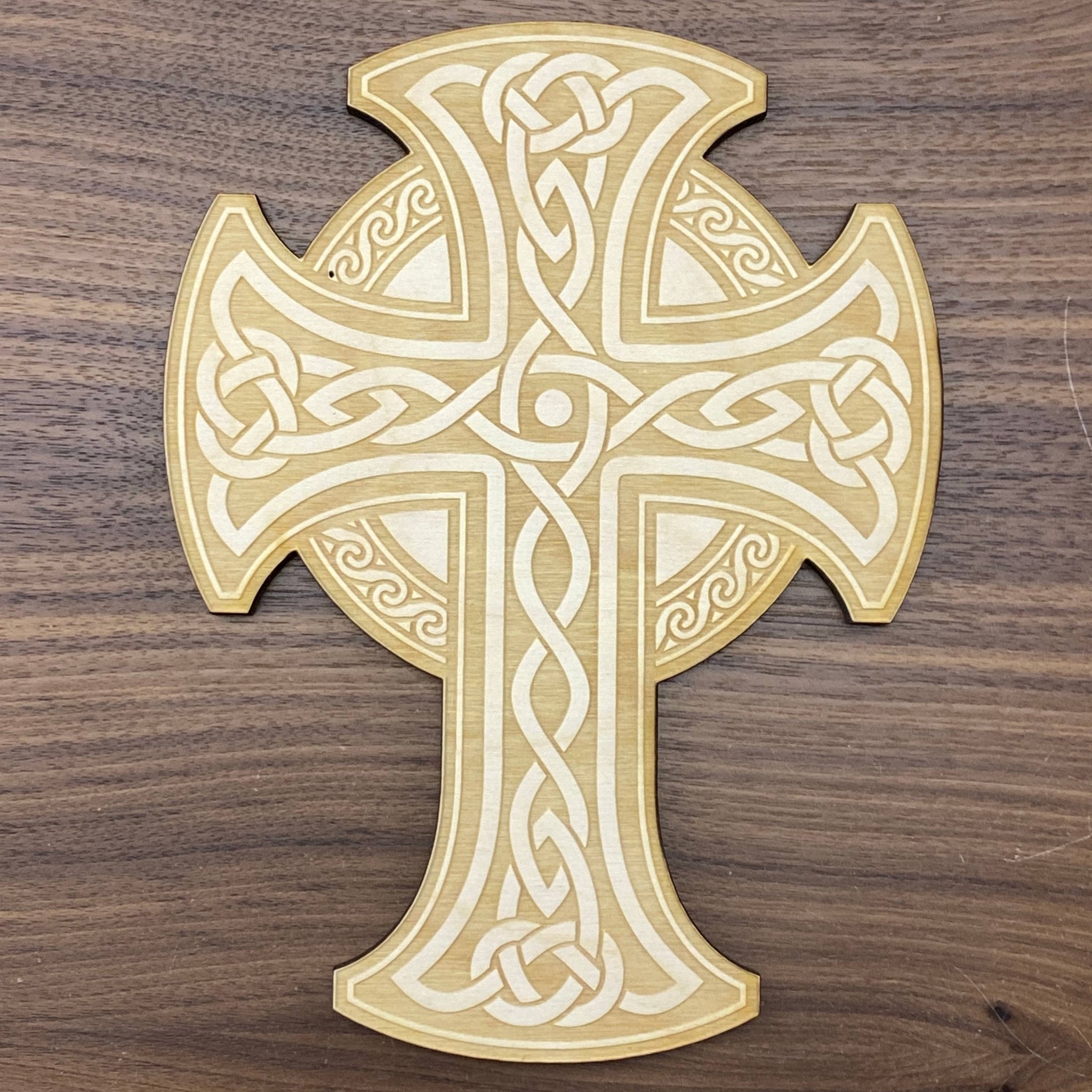 Celtic Cross Crystal Grid - Spiral Circle