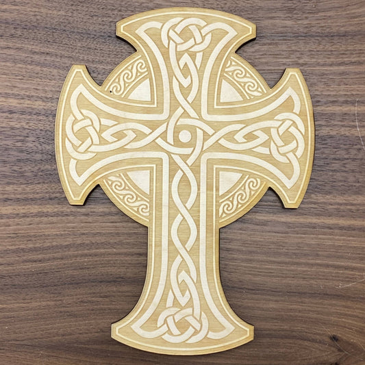 Celtic Cross Crystal Grid - Spiral Circle