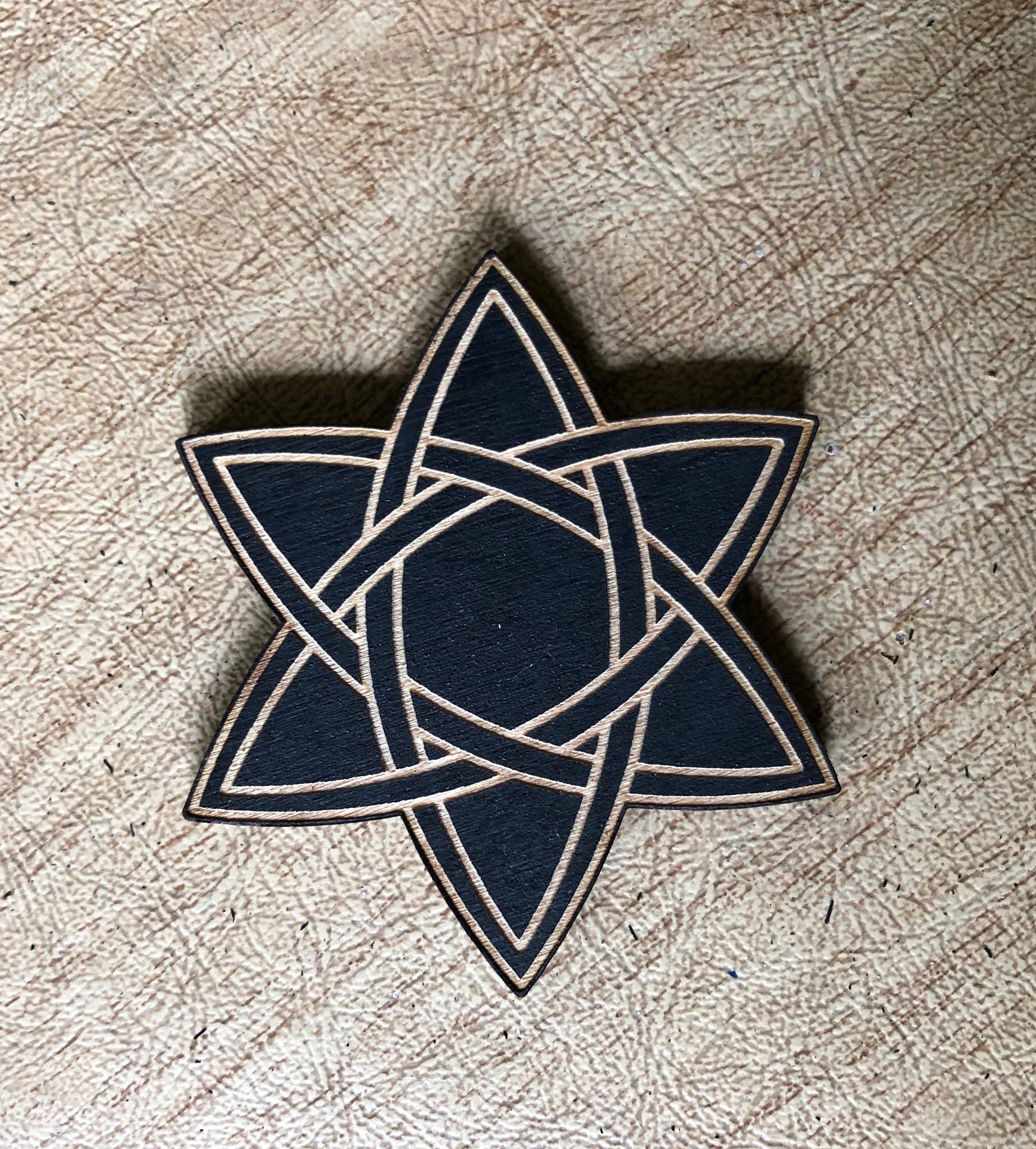 Celtic Star Magnet - Spiral Circle
