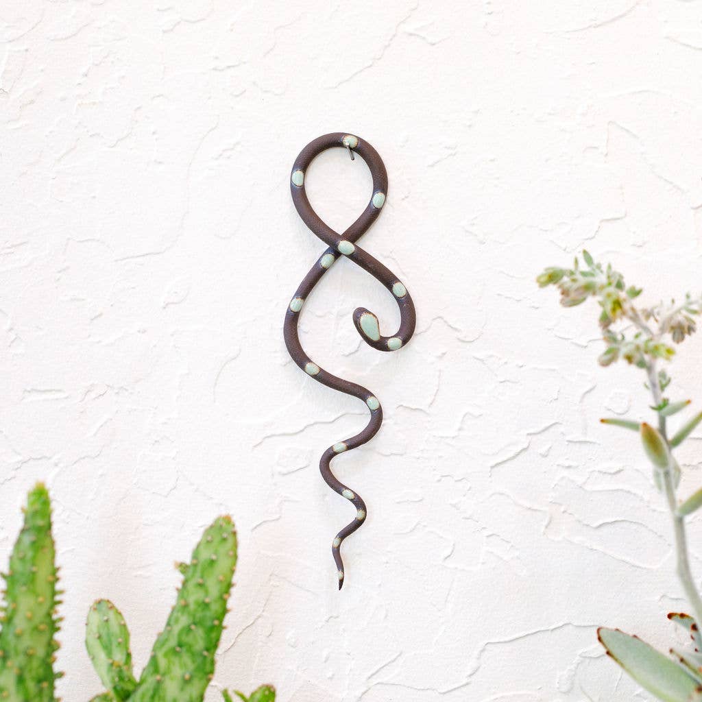 Ceramic Snake Ornament - Spiral Circle