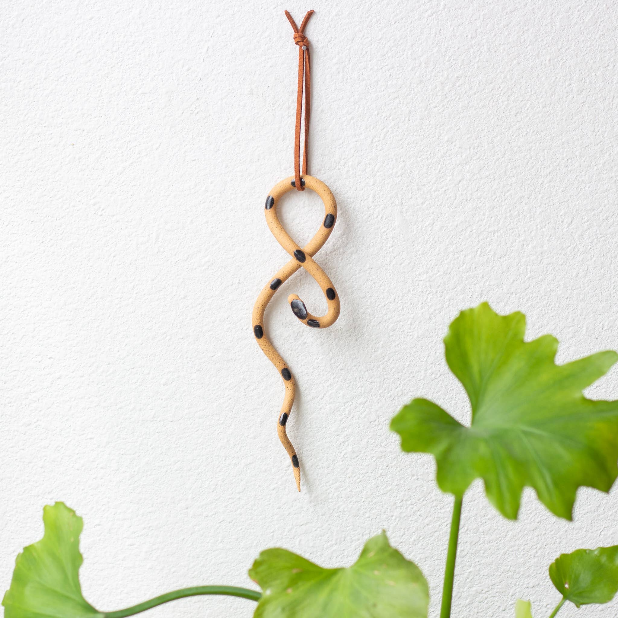 Ceramic Snake Ornament - Spiral Circle