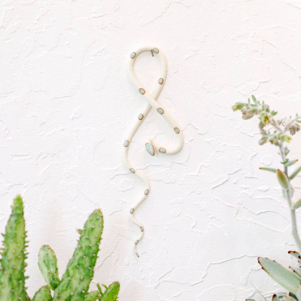 Ceramic Snake Ornament - Spiral Circle