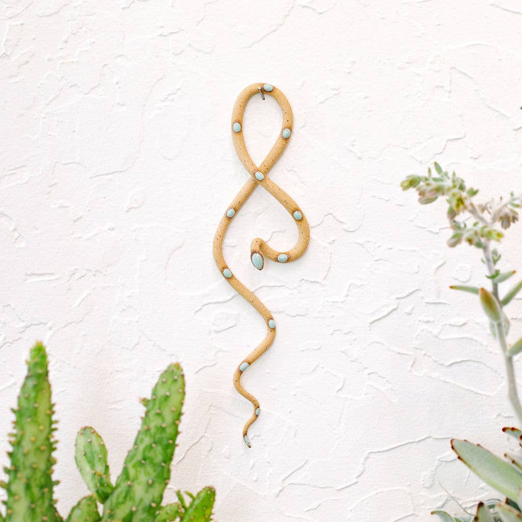 Ceramic Snake Ornament - Spiral Circle